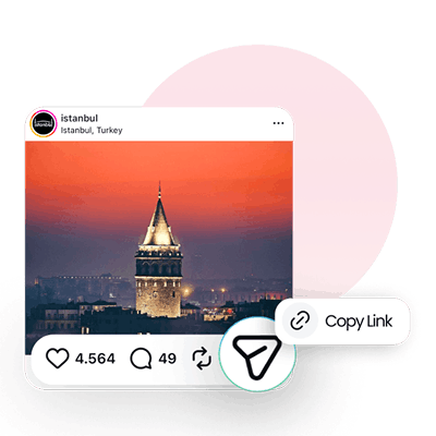 Copiați linkul postării Instagram pentru giveaway